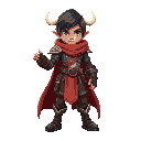 create a highly detailed, visually striking game character. the character should have a unique and memorable appearance, with a strong sense of personality and story. fantasic hero maybe mediaval sideway for 2d game 