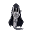 hand of death, a bone hand covered in a black cloak