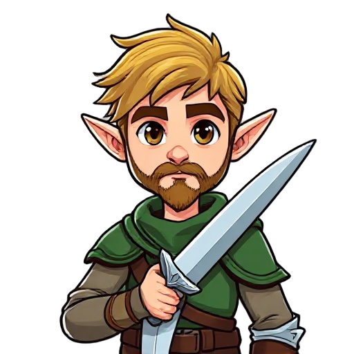 elf man with sword