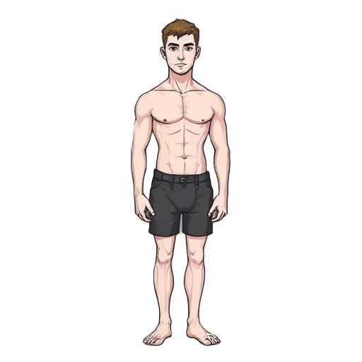 draw a russian prisoner in underwear. white skin, no tattoos.