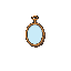 pocket mirror with handle, shaded, no shadow