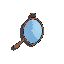 pocket mirror with handle, shaded, no shadow