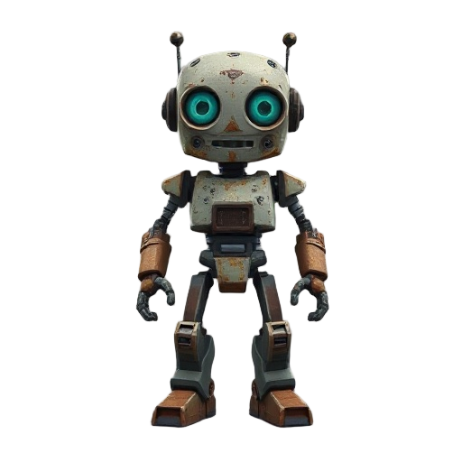 old rusty robot