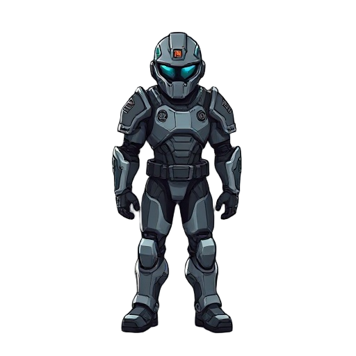 futuristic solder in future armor 