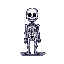skeleton sprite, flat shading, minimalist