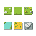 tile set for plains with color palette #80a23c, #598825, #6c8c24, #4b8411, and #8cac3c