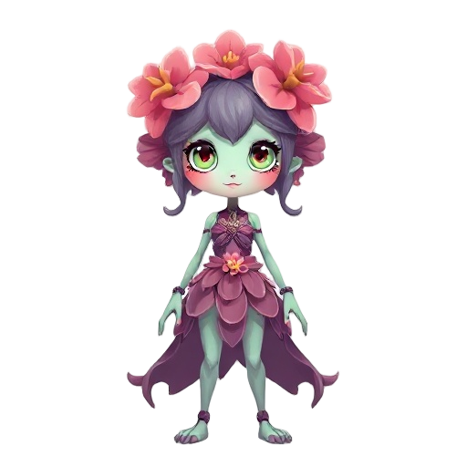 driad woman flower monster girl