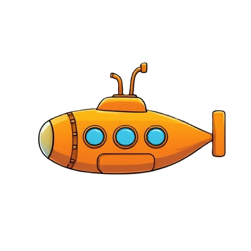 create orange submarine. this submarine low level submarine.