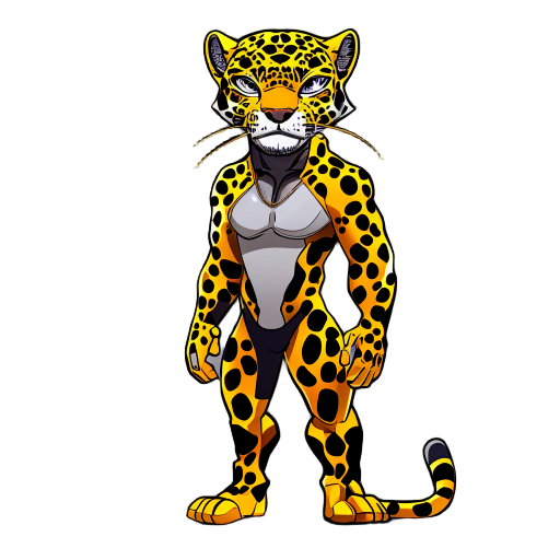 create a antropomorfical bipedal jaguar