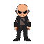 gangster enemy with realistic body proportions, no eyes, no nose, no mouth
