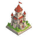 isometric medieval tall castle