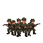 a group of world war 2 soldiers in a tabletop wargame pixel graphics, 