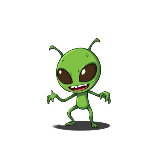 an alien trying to attack