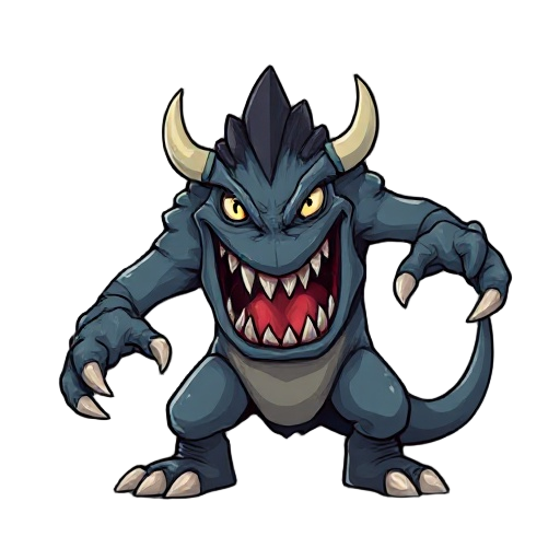 a big monster trying to attack
