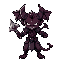 cute deamon warrior is a grim hellish style