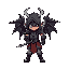 cute angel warrior is a grim hellish style