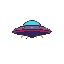 8-bit alien flying saucer