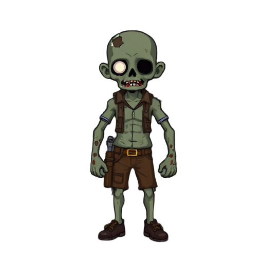 zombie apocalypse survivor pixel 128 bit character