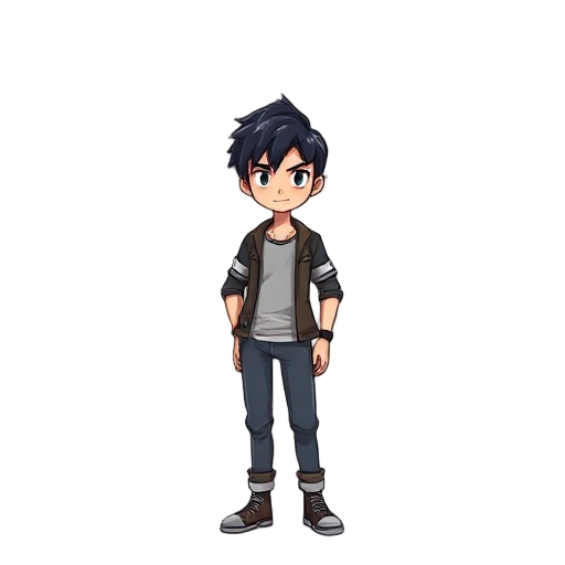 man wiht black hair