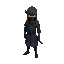 ninja in traditional japanese attire in bloodborne shinobi style