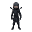ninja in metal gear style
