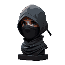 side view bust of a ninja in bloodborne style 