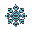 snowflake 20x20 with black outline, symmetrical