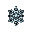 snowflake 20x20 with black outline, symmetrical
