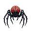 horror spider machine with encased human brain red eyes tubes metallic aggressive dangerous hunting