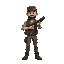 survivor with a pistol