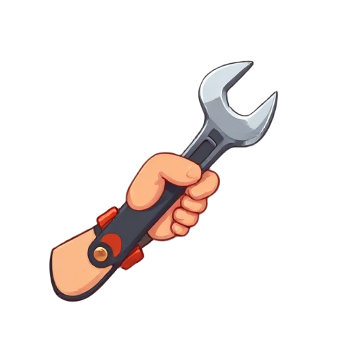 arm holding an electrical wrench