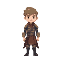 simple rpg character without armor and no weapon