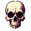 detailed intimidating skull