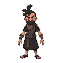 pokemontrainer enemy. a ancient man with  cloth black sort and shirt