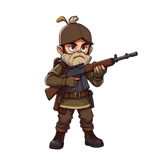 faça um cangaceiro do nordeste carregando um rifle