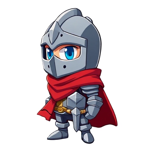 knight, armor, red scarf, blue eyes, facing sideways