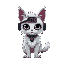 cyberpunk cat more fluffy white black rose chicks and ears