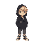 pixel is a white boy with a black hoodie and blonde hair