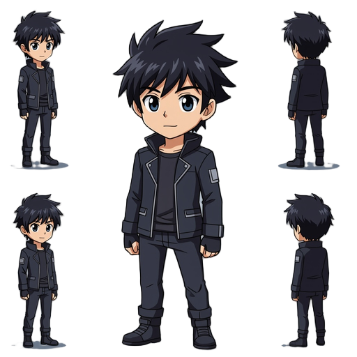 man with design like hei from darker than black
