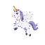 a cute unicorn flying