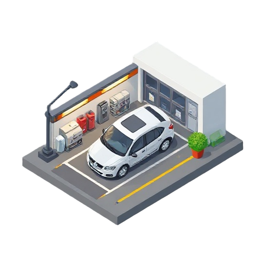 fait un arrière plans de station de lavage automobile 