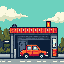 fait un arrière plans de station de lavage automobile 