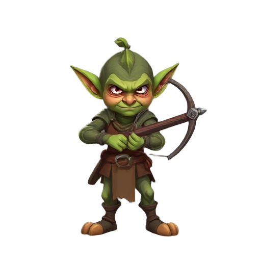 a goblin with cross-bow