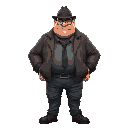 an overweight detective punk