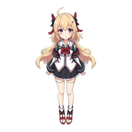 a anime girl blondie genshin impact like