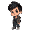 make an 11 year old child with dark hair, fair skin, urban clothes and a tired and depressed and tired look and do it sideways