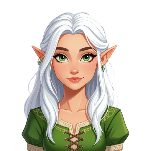femele elf with white hair