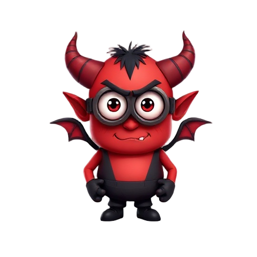 minion demon, small, demonic, evil, red skin, horns, little wings