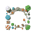 pokemon inspired, environment, game assets