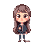 writer, graduate student sophie laurence, full lips, long hair, interested, realistic